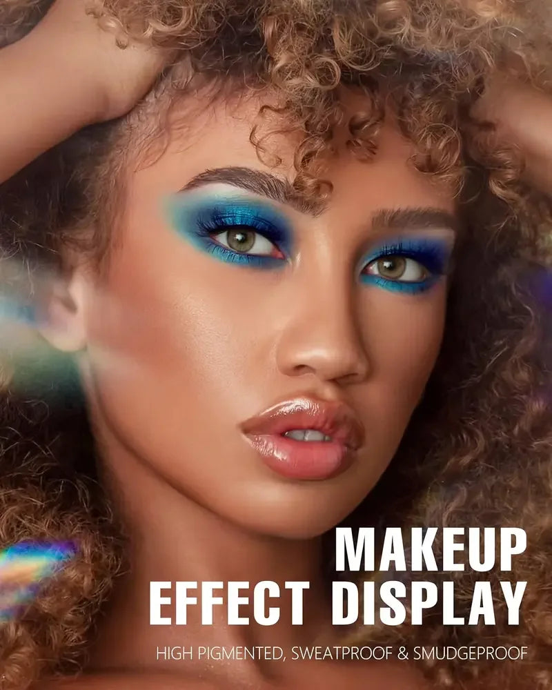 9-Color Blue Eyeshadow Palette for Bold Eye Looks