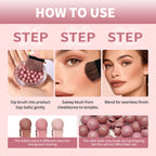 Shimmering Spherical Blush Powder Beads