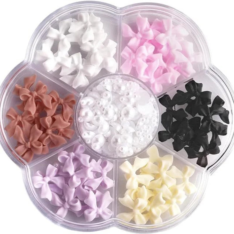 3D Bow and Flower Nail Art Decoration Set