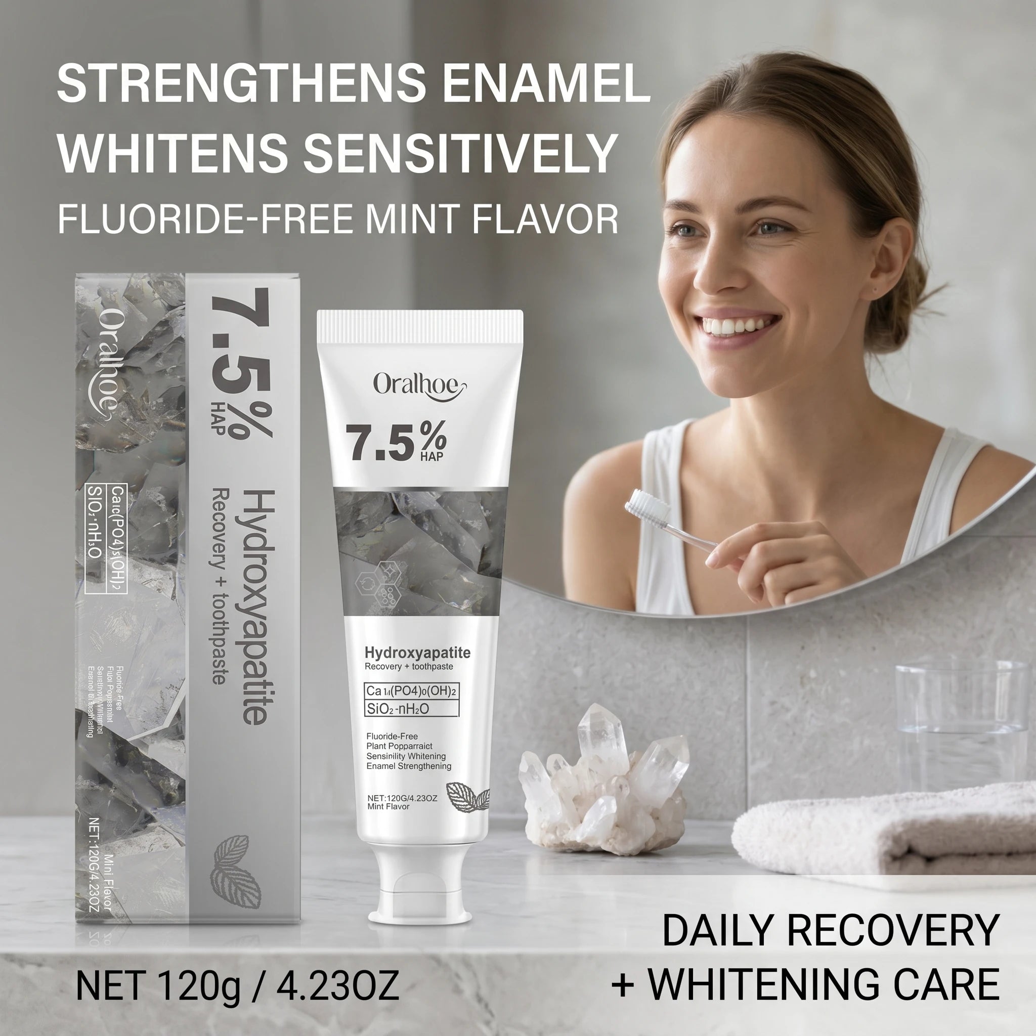 Hydroxyapatite Enamel Repair and Whitening Toothpaste - 4