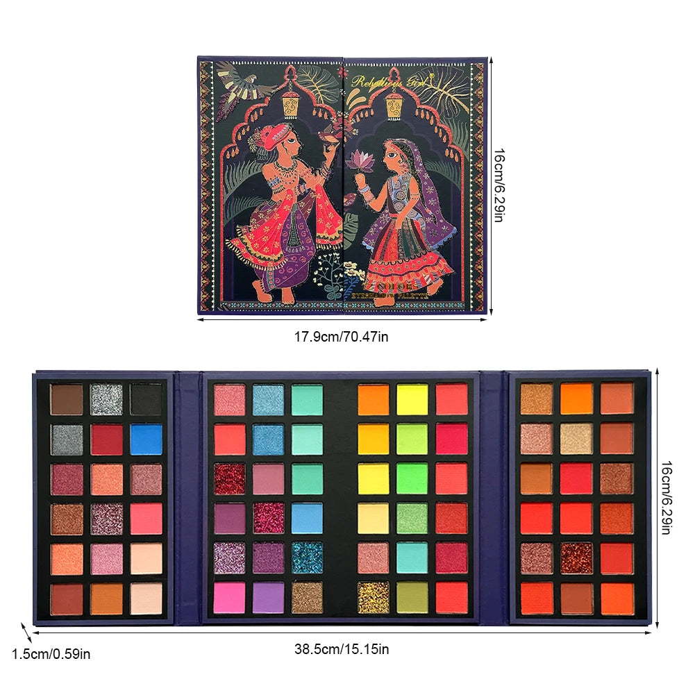 72-Color Professional Rainbow Eyeshadow Palette