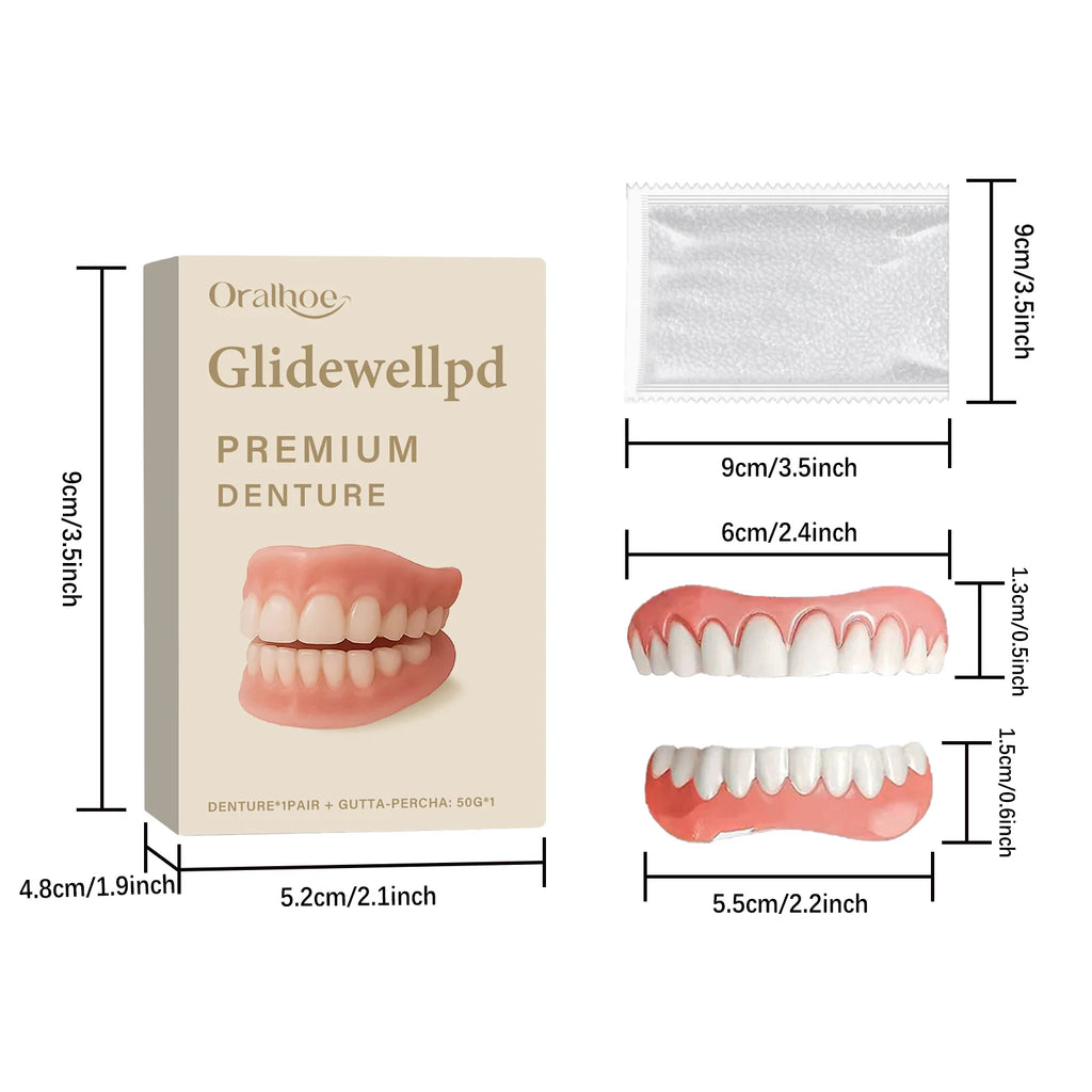 Temporary Silicone Denture Set for Instant Smile Restoration