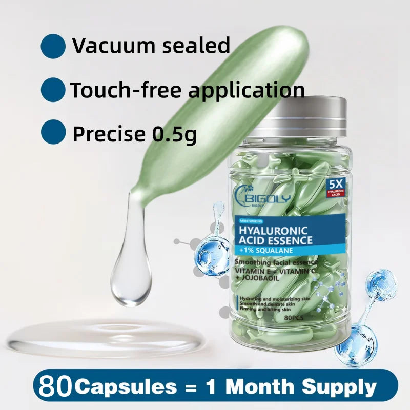 Hyaluronic Acid Moisturizing Facial Serum Capsules
