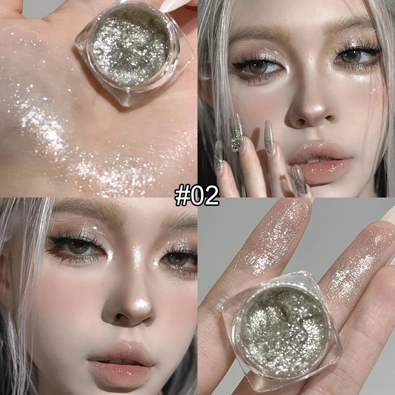 Shimmer Glitter Single Eyeshadow for Radiant Eye Makeup