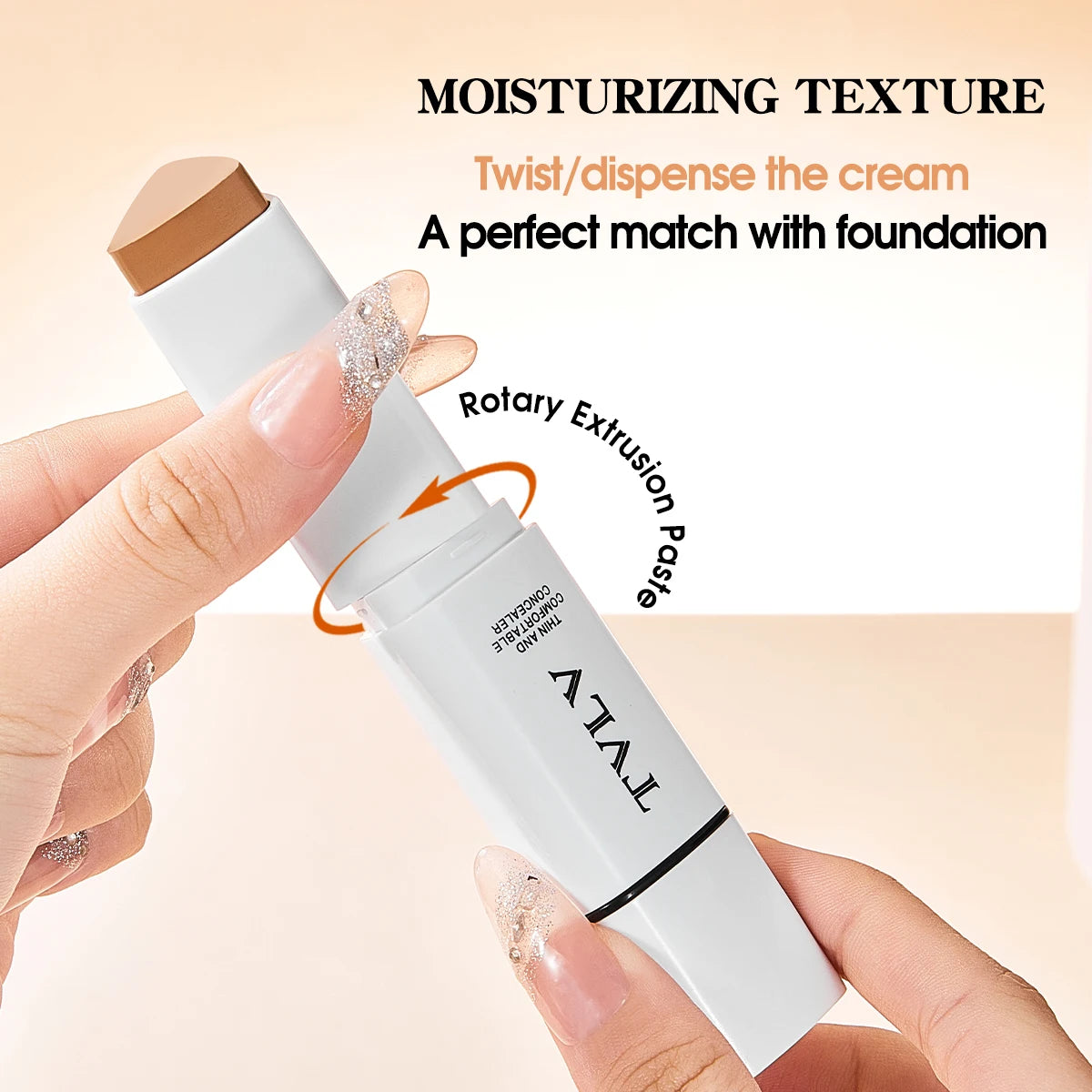 Double-Ended Face Concealer with Built-in Blending Brush