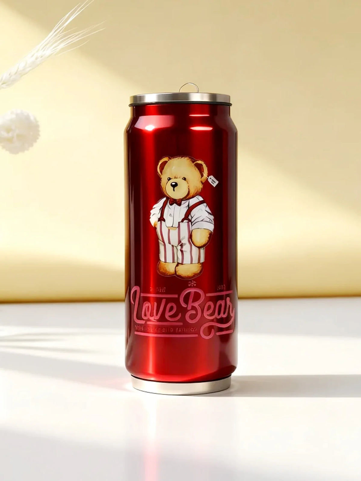 Insulated Stainless Steel Can Tumbler with Straw
