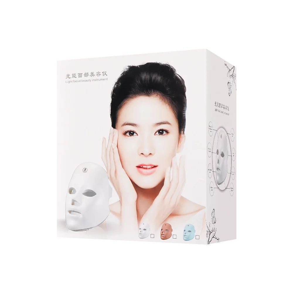 7-Color LED Light Therapy Facial Mask - 13
