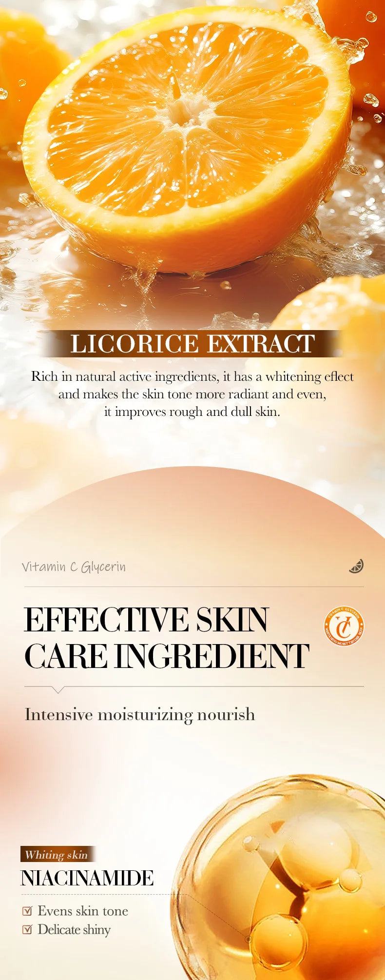 Vitamin C Brightening Face Serum for Radiant Hydrated Skin