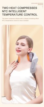 Wireless 6D Neck and Shoulder Deep Tissue Massager with Heat