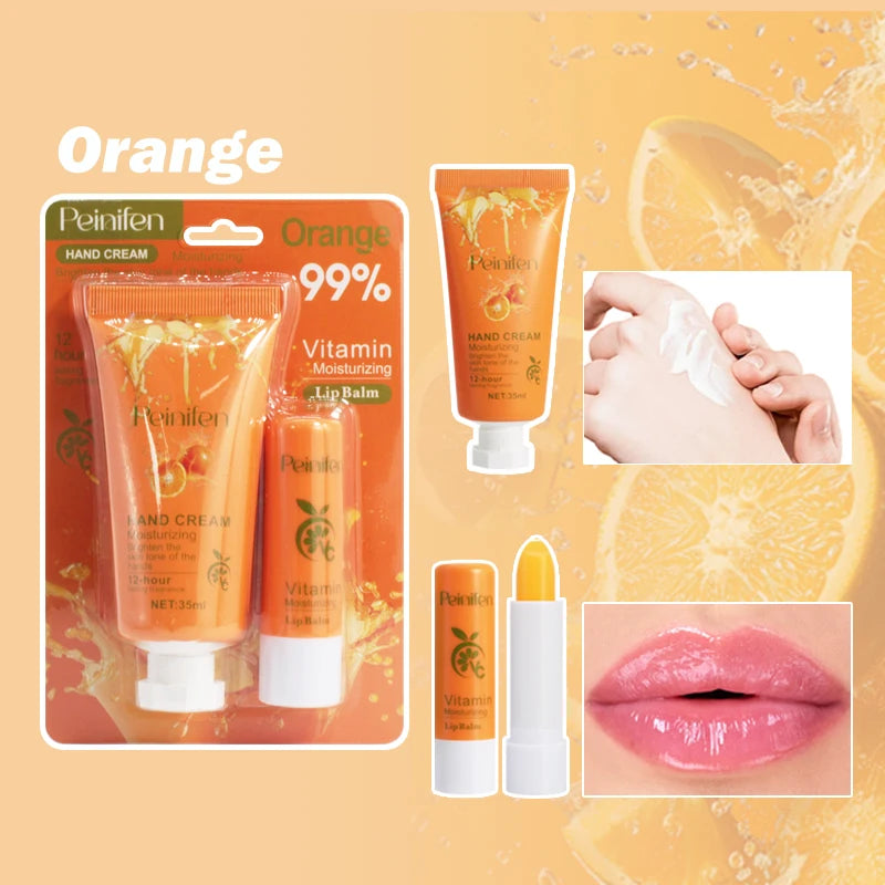 Moisturizing Hand Cream and Color Changing Lip Balm Set - 21