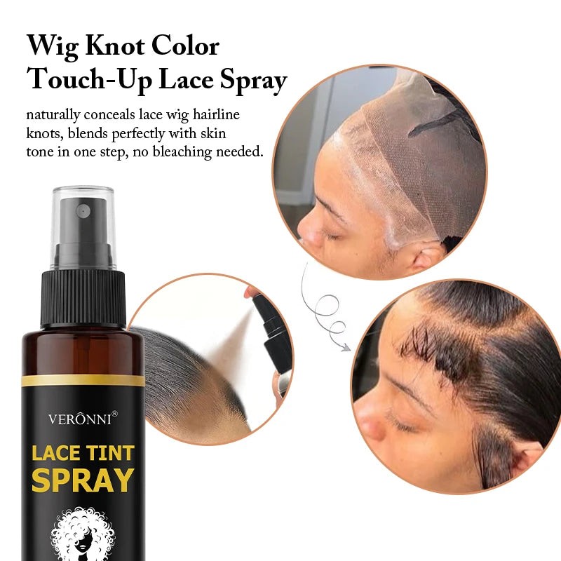 Dark Brown Lace Tint Spray for Natural Wig Blending