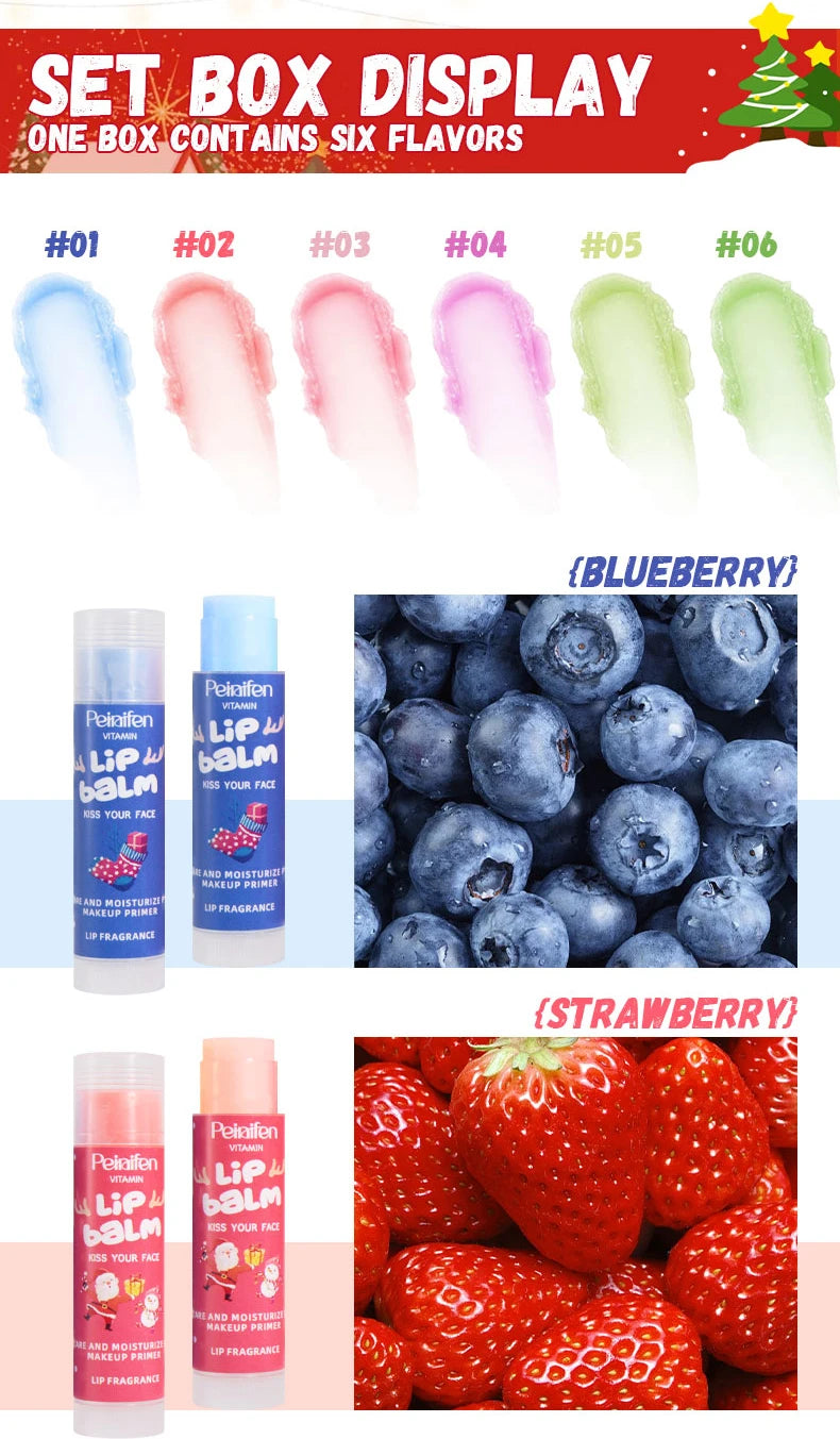 Fruit Flavored Moisturizing Lip Balm Set