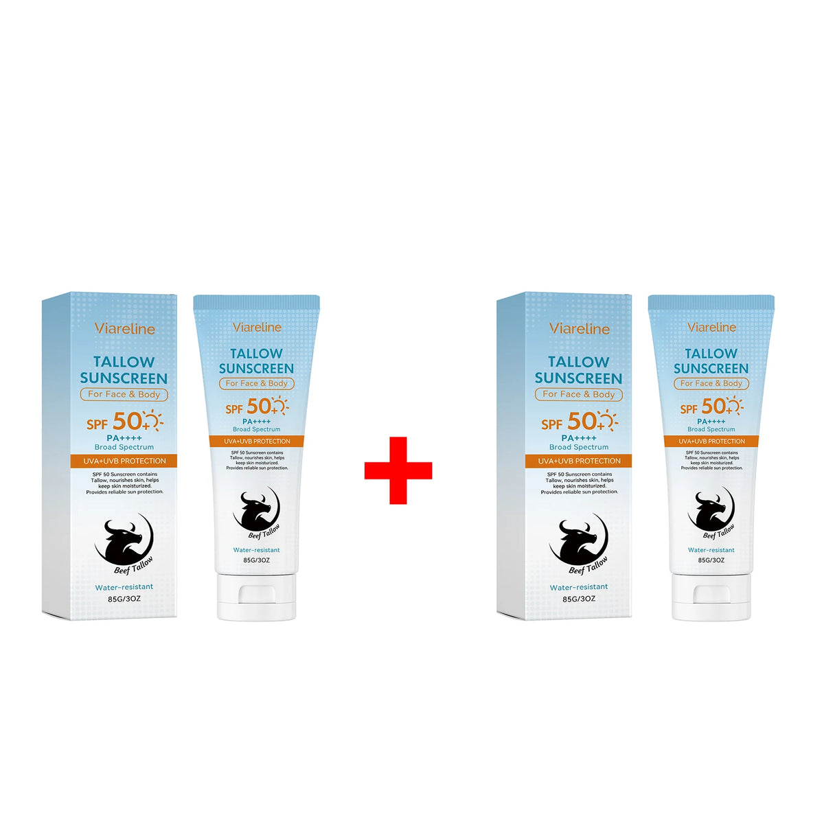 SPF 50 Nourishing Tallow Sunscreen for Face and Body