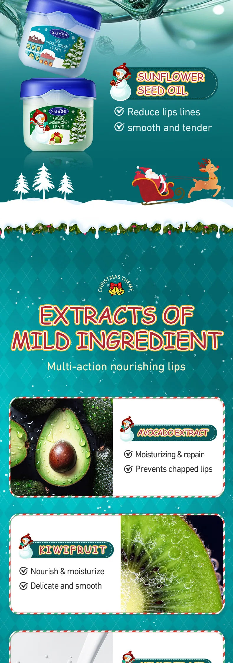 Hydrating Moisturizing Lip Balm Set for Dry Cracked Lips - 10