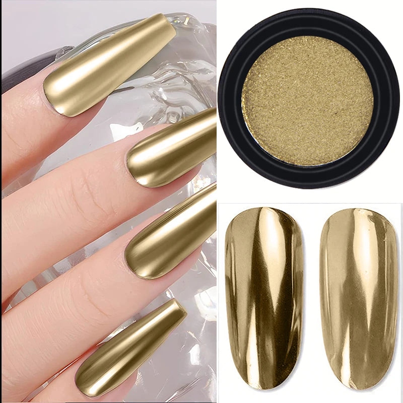 Chrome Mirror Effect Metallic Nail Art Glitter Powder - 19
