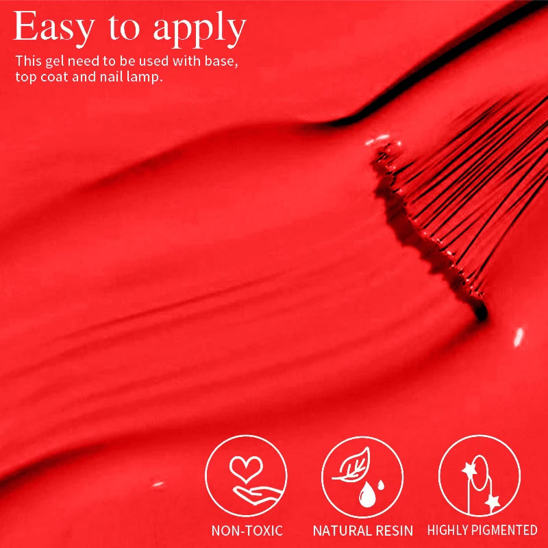 Long-Lasting Red Gel Nail Polish