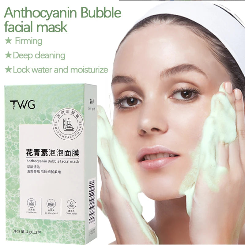 Deep Cleansing Anthocyanin Bubble Face Mask for Radiant Skin