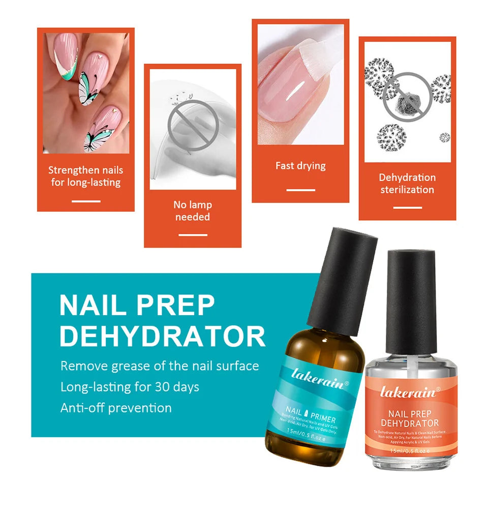 Professional Nail Prep Dehydrator and Primer Set