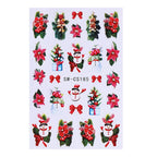 Festive Christmas Holiday Nail Art Decals