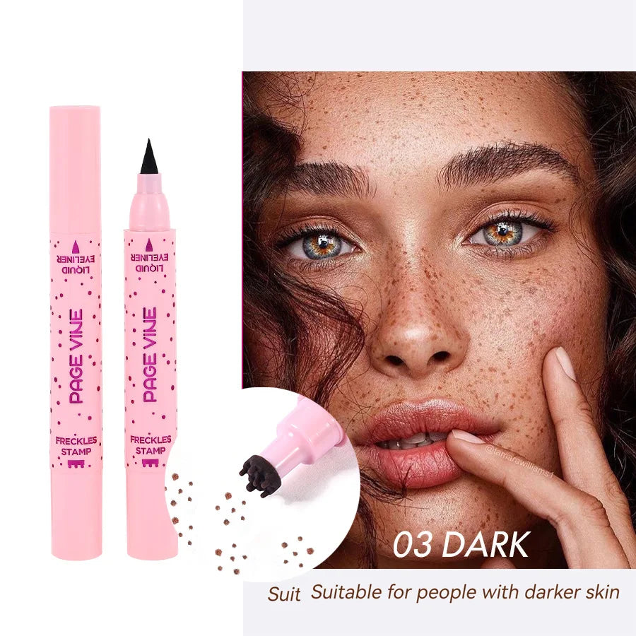 2-in-1 Waterproof Freckle Stamp and Eyeliner Pen