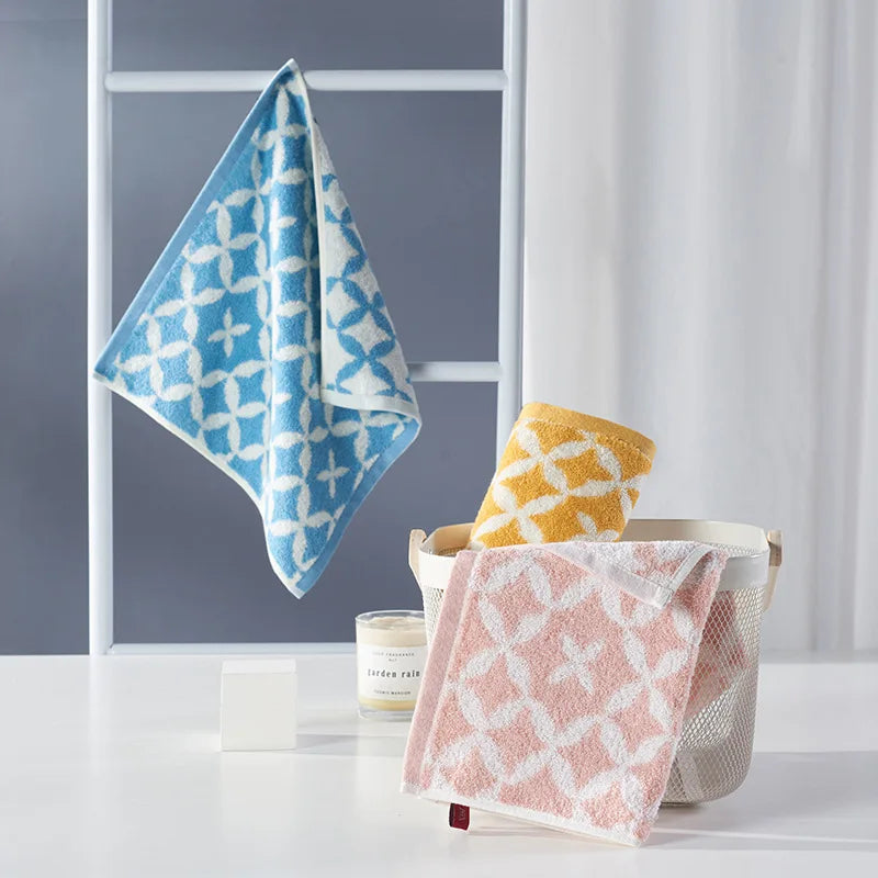 3-Piece Soft Absorbent Cotton Jacquard Bath Towel Set
