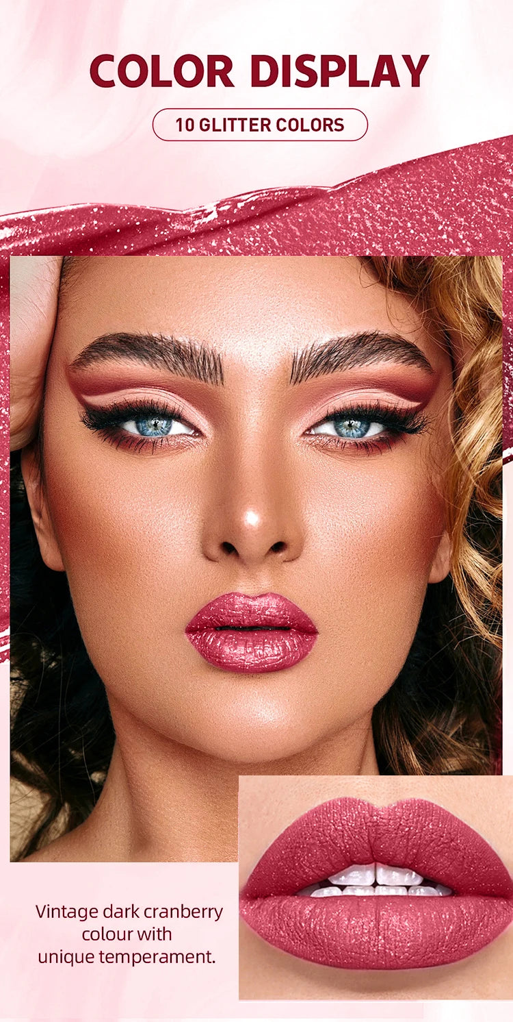 Metallic Pearl Finish Long-Lasting Lipstick - 7