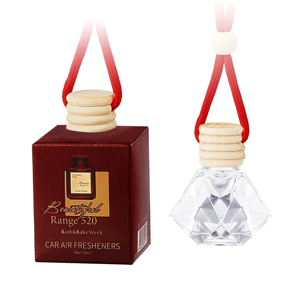 Hanging Glass Car Air Freshener Perfume Bottle