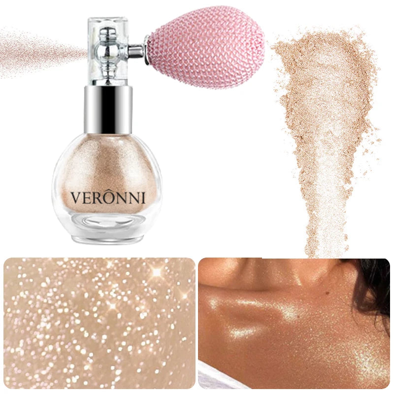 Shimmering Body and Face Glitter Highlighter Spray