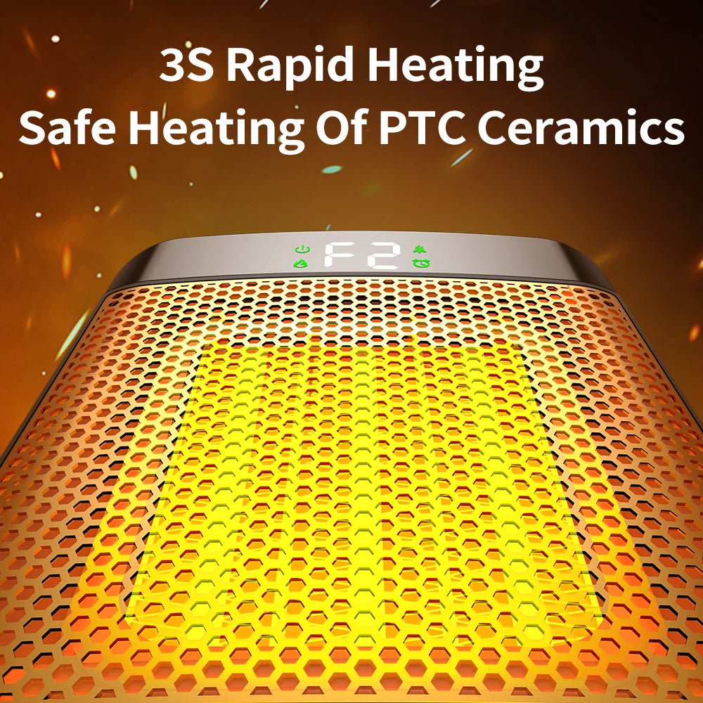Portable Electric Space Heater with Rapid Ceramic Heating