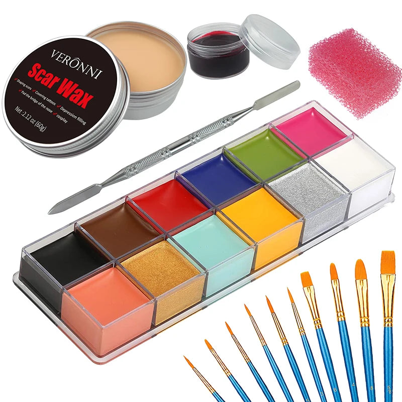 Professional Special Effects Makeup Kit for Halloween and Cosplay