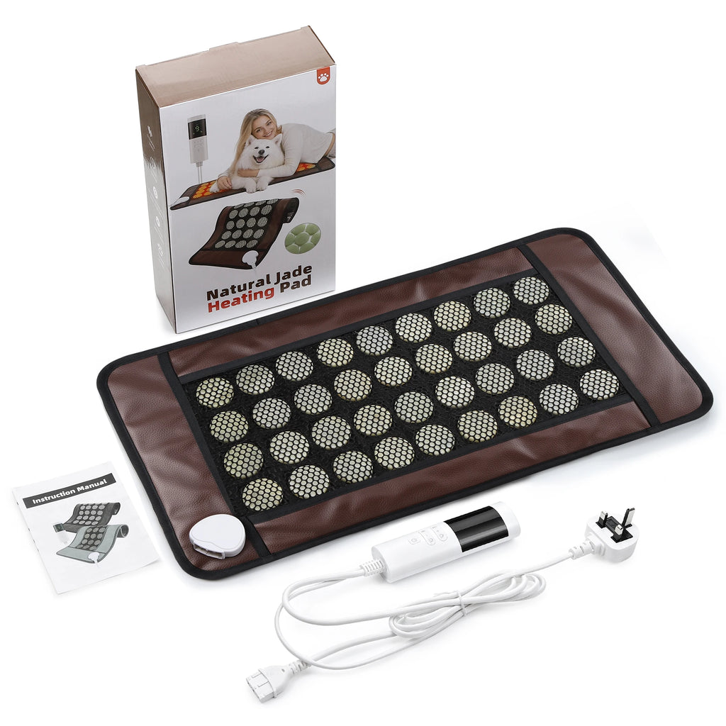 Natural Jade Stone Heating Pad for Back and Body Pain Relief