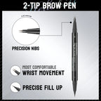Double-Ended Waterproof Liquid Eyebrow Pen