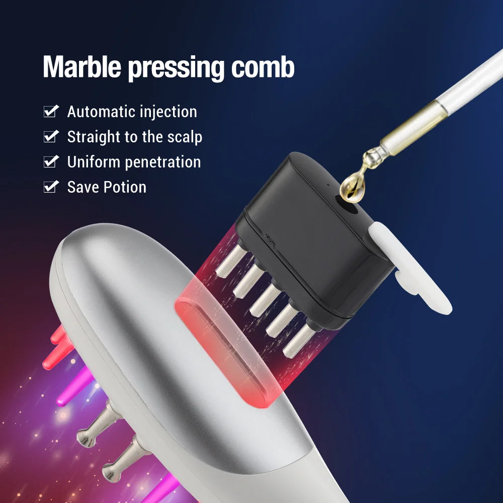 Electric EMS Scalp Massager and Hair Growth Comb