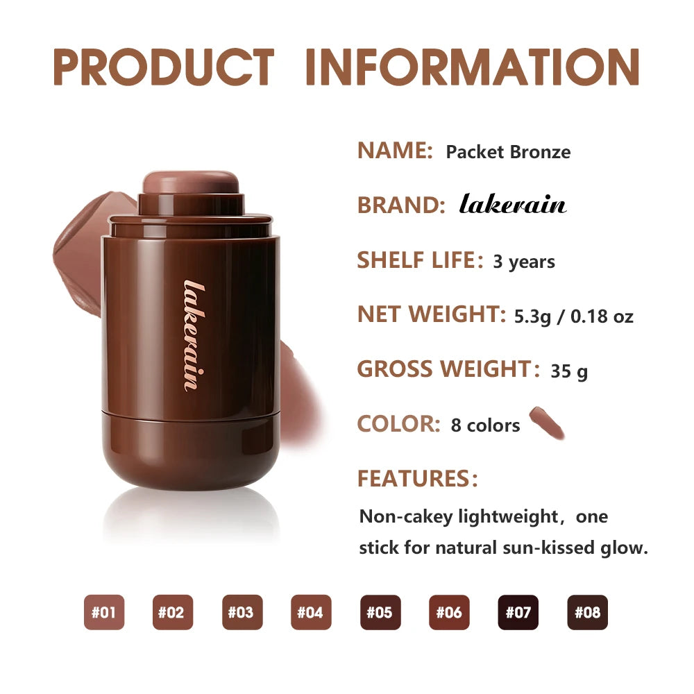 Cream Bronzer Contour Stick for Sculpted Face Makeup