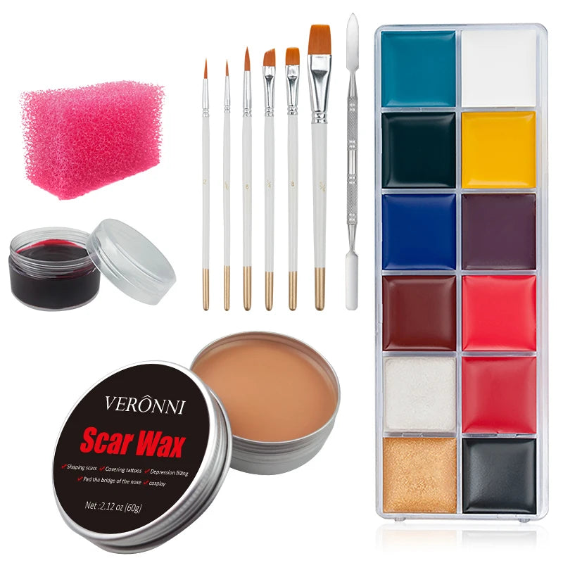Professional Special Effects Makeup Kit for Halloween and Cosplay