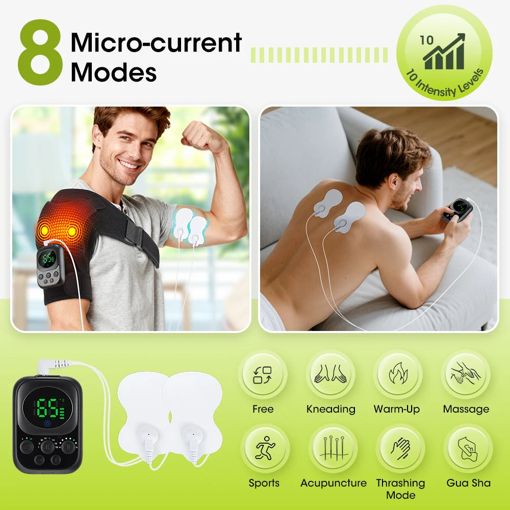 Cordless Heated Shoulder Massage Brace with App Control