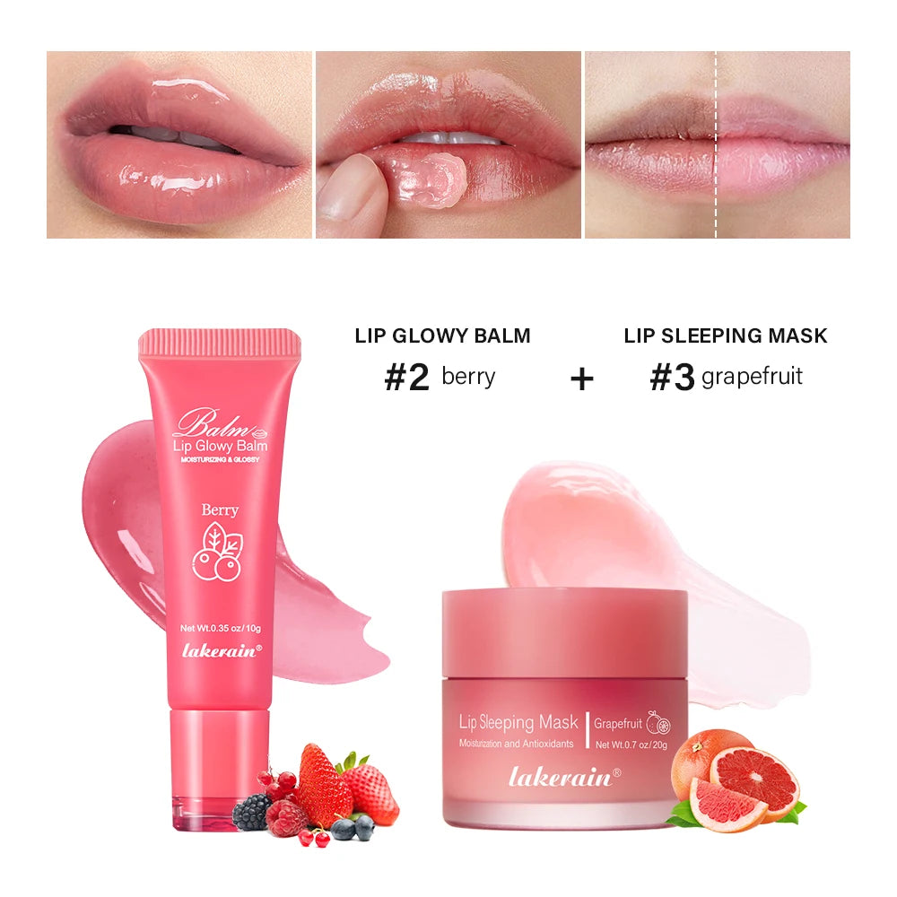 Moisturizing Lip Balm and Overnight Recovery Mask Set - 28