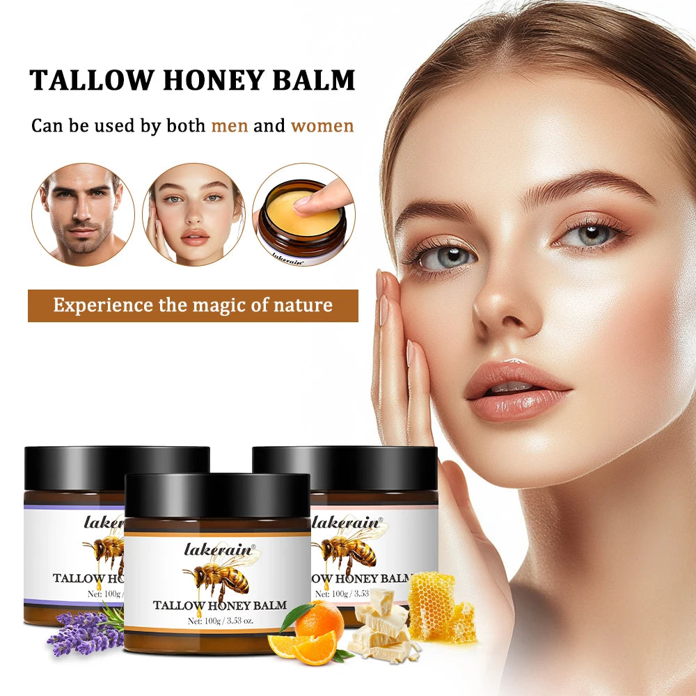 Whipped Beef Tallow and Honey Balm for Deep Skin Moisturizing
