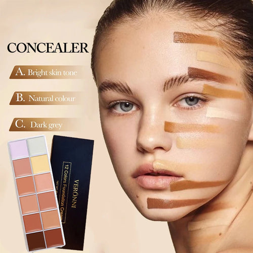 12-Color Professional Face Concealer Palette