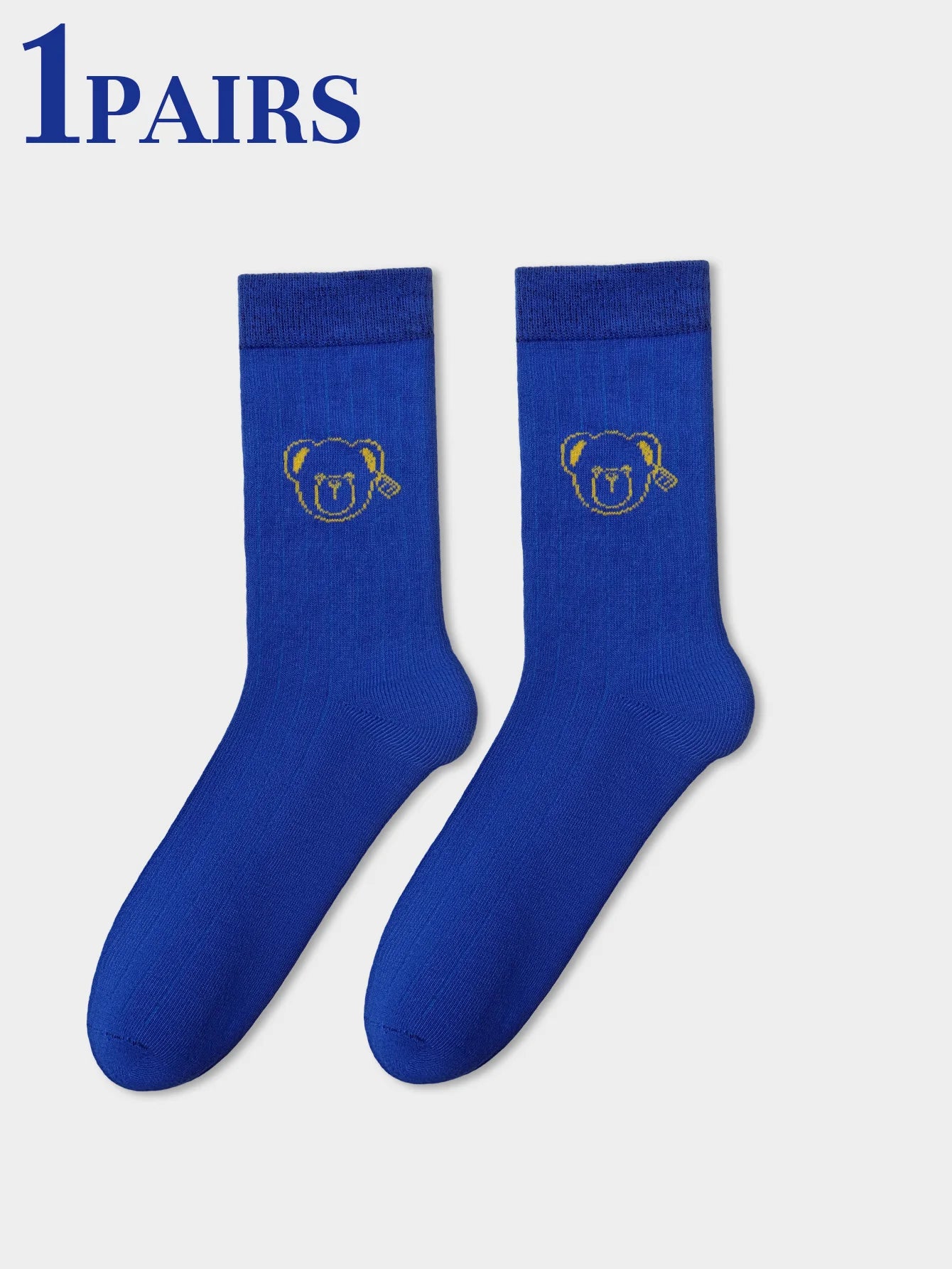 Creative Teddy Bear Embroidered Crew Socks - 11