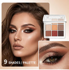 9-Color Professional Eyeshadow Palette for Daily and Party Looks