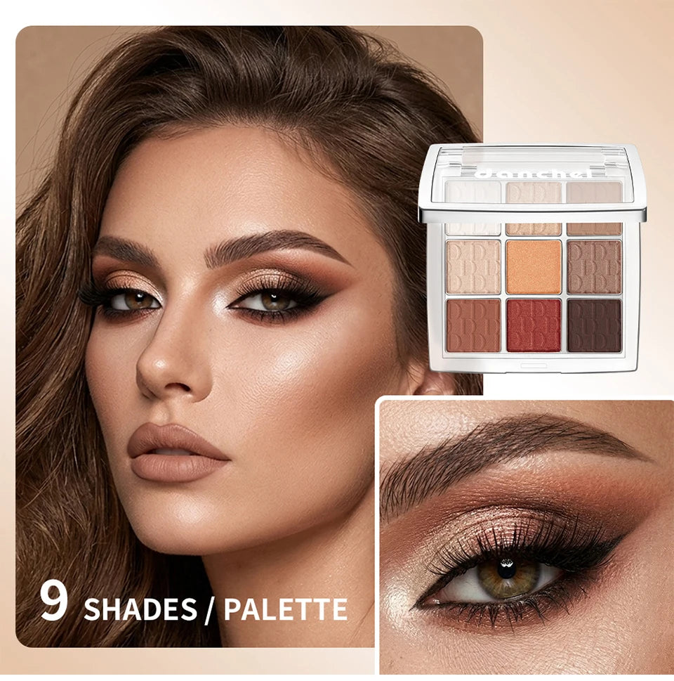9-Color Professional Eyeshadow Palette for Daily and Party Looks