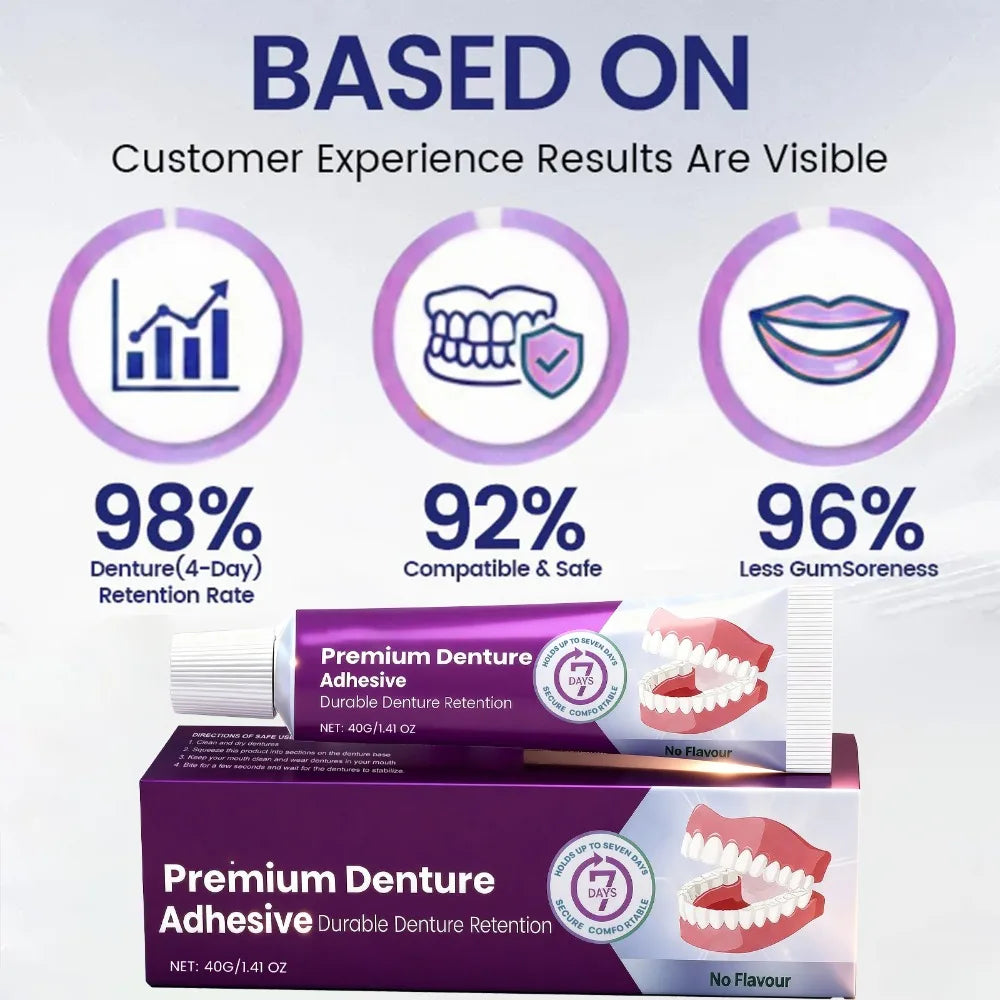 Denture Adhesive Cream for Secure Long-Lasting Hold