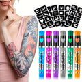 Temporary Tattoo Marker Pen Set with Stencils