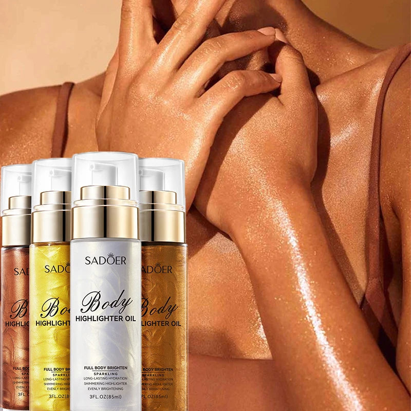 Shimmering Body Highlighter Oil for Radiant Skin