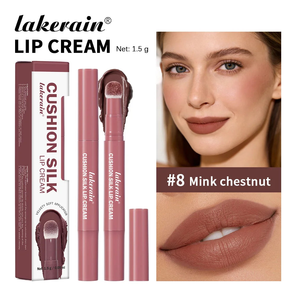 2-in-1 Velvet Lip Cream and Cheek Blush with Cushion Applicator