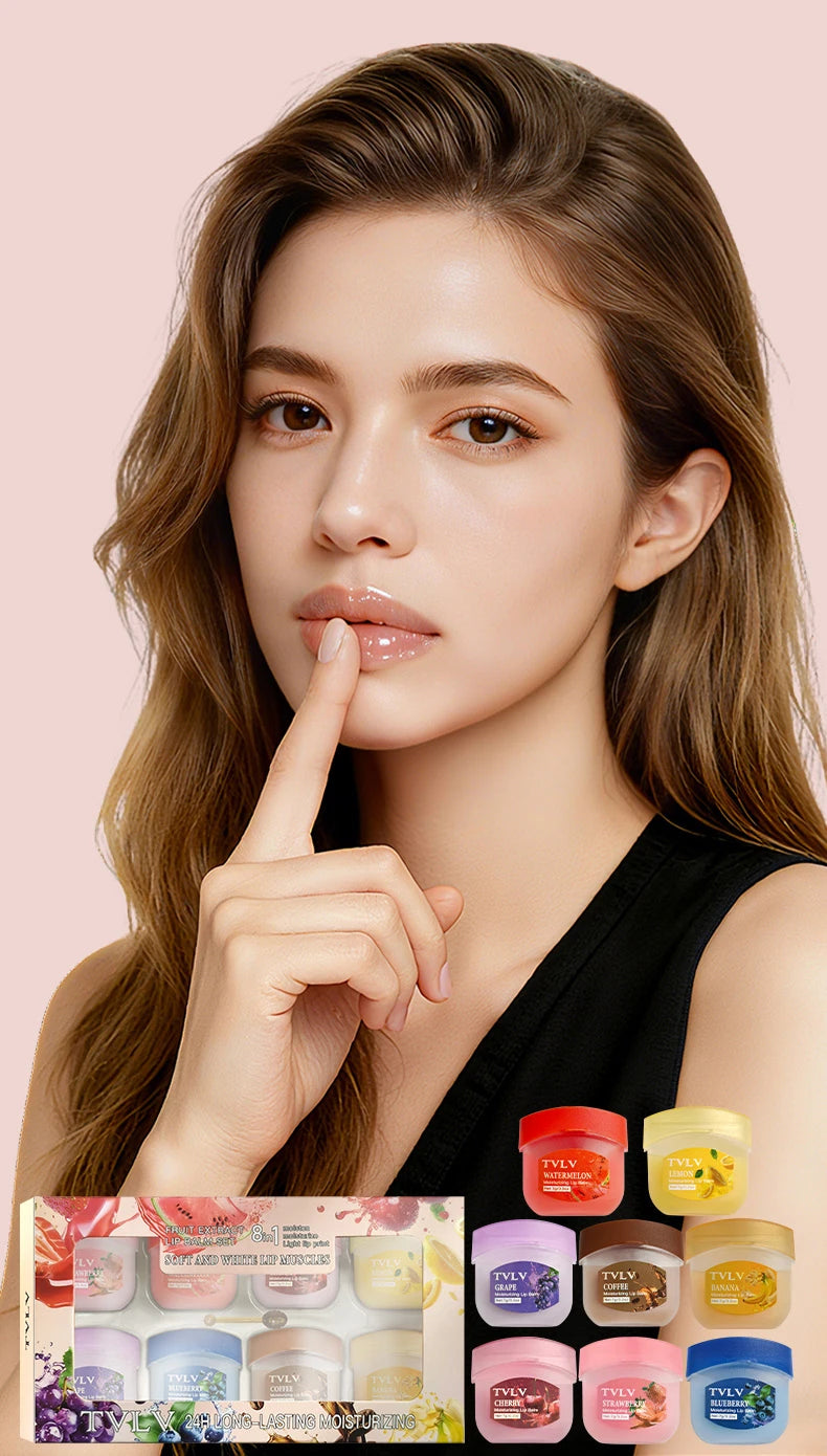 Hydrating Fruit Extract Lip Balm Set for Soft Smooth Lips - 10