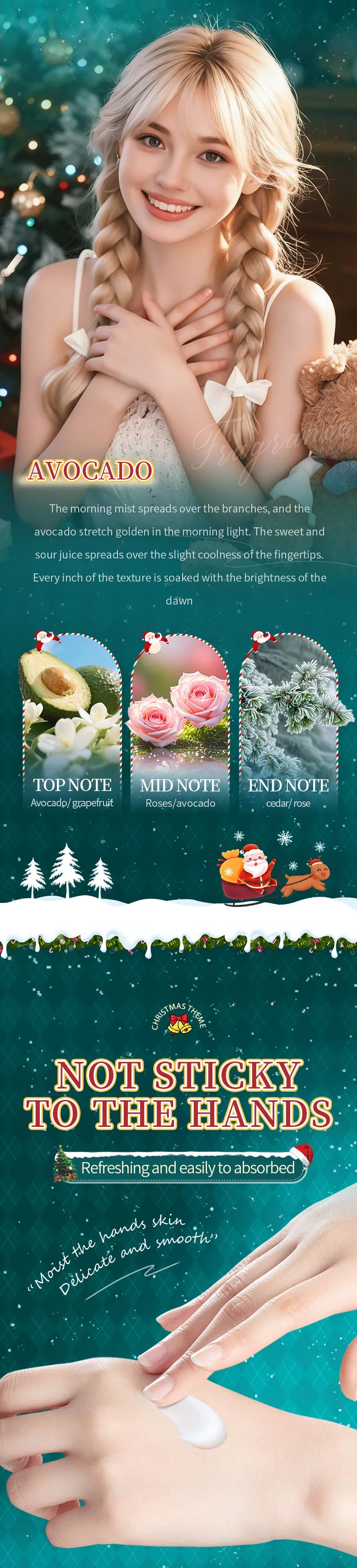 Moisturizing Christmas Hand Cream for Dry Winter Skin
