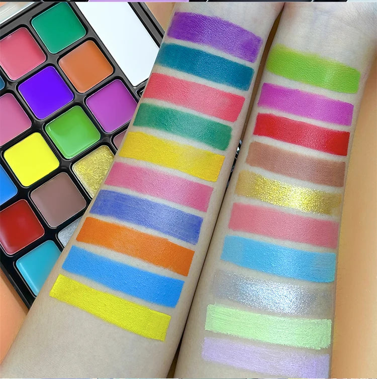 22-Color Professional Oil-Based Face and Body Painting Palette