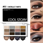 12-Color Neutral Eyeshadow Palette for Smoky and Party Looks